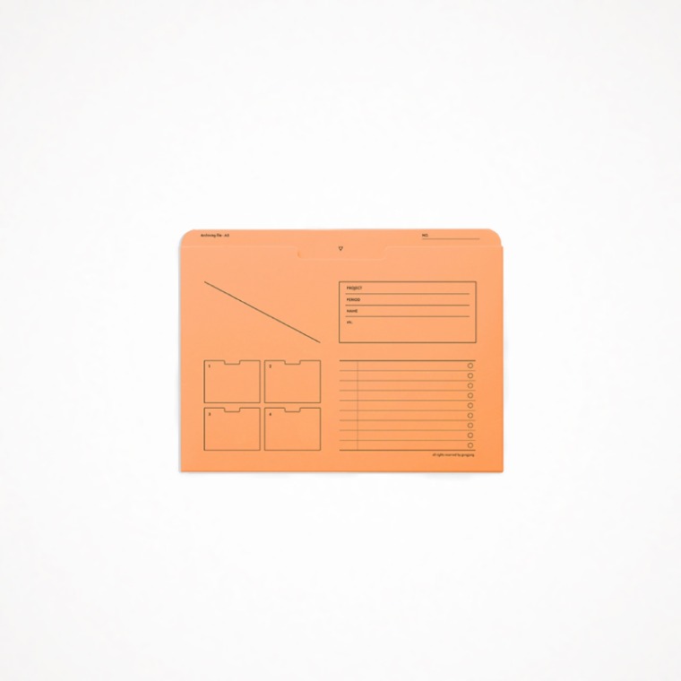 공장 A5 archiving file - color, orange