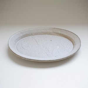 노산도방 그림 은방울라떼 오벌 플레이트 Greem Silver Latte Oval Plate