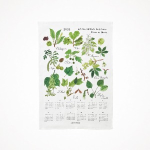 포그리넨워크 리넨 캘린더 클로스 2023 프랑스의 나무와 열매 Linen Calendar Cloth Fruits et Fleurs