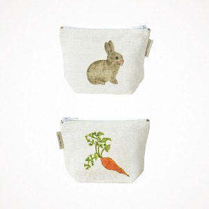 포그리넨워크 이사벨 보와노 파우치 (토끼와 당근) Isabelle Boinot Pouch Rabbit &amp; Carrot
